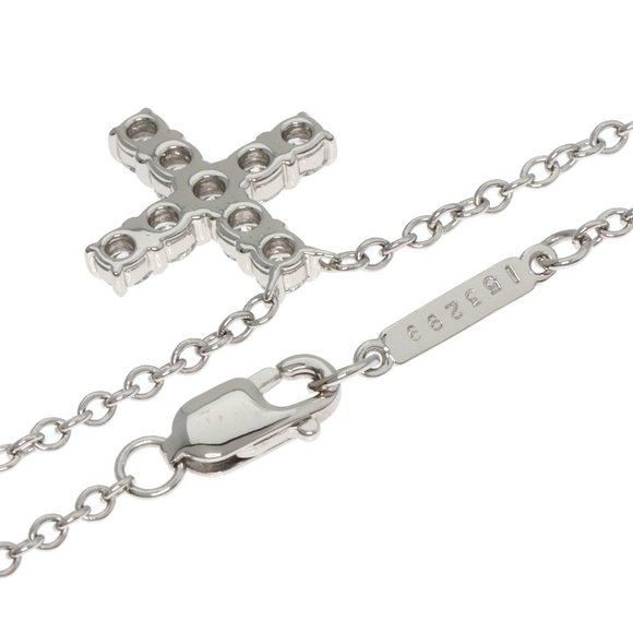 Harry Winston Cross Diamond Necklace Platinum PT950 Ladies HARRY WINSTON - Picture 2 of 6